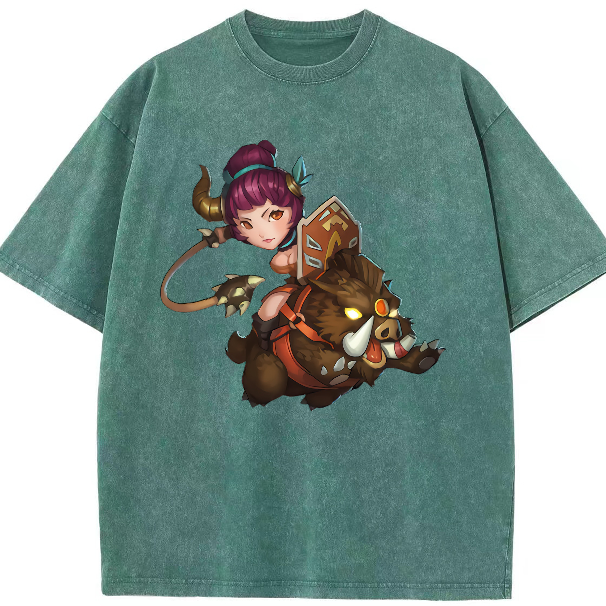 リーグ・オブ・レジェンド League of Legends LOL 綿100% ヴィンテージ風 半袖Tシャツ（フロントプリント）